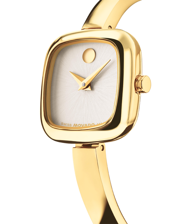 Movado - Montre Museum Bangle coussin dorée
