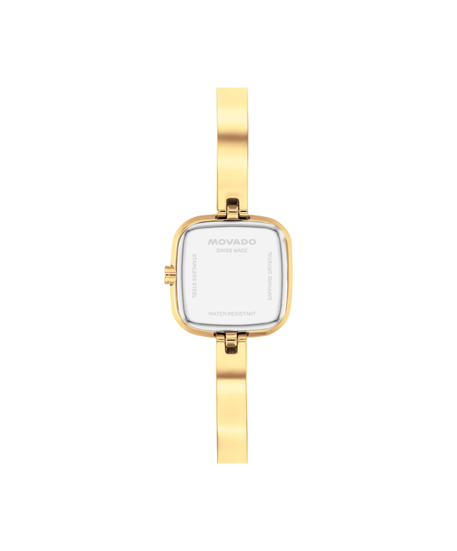 Movado - Montre Museum Bangle coussin dorée
