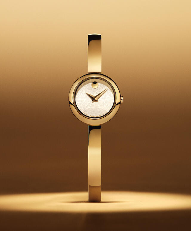 Movado - Montre Museum Bangle ronde dorée