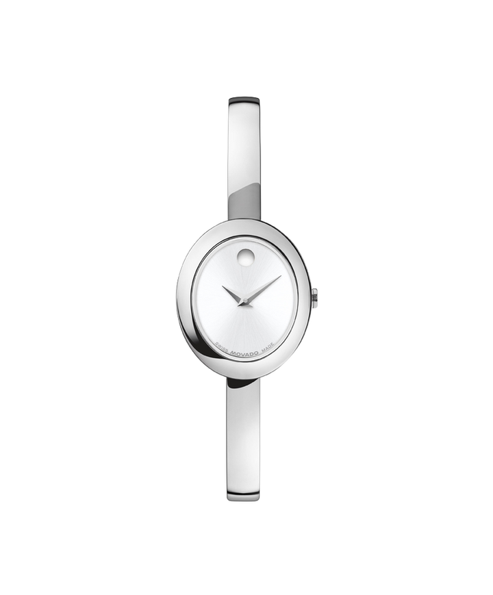 Movado - Montre Museum Bangle ovale argentée