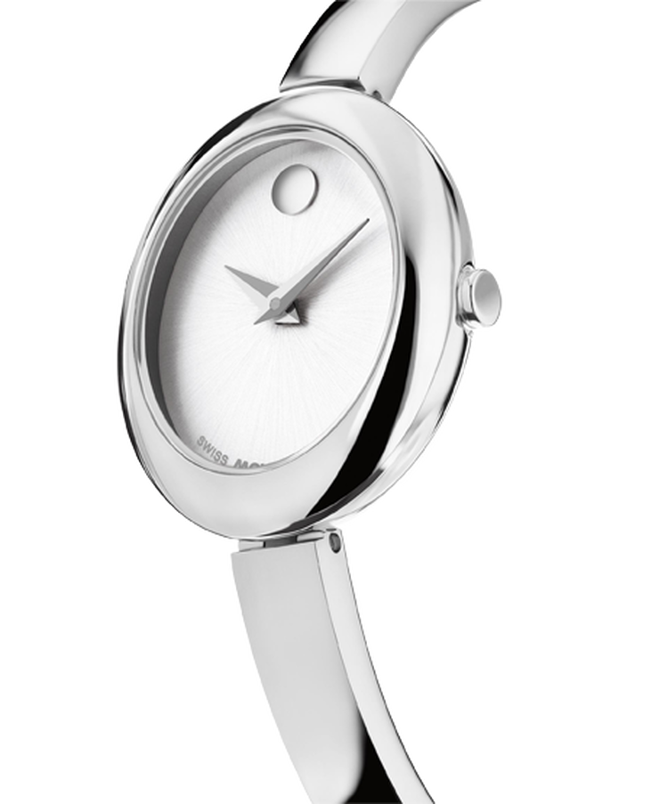 Movado - Montre Museum Bangle ovale argentée