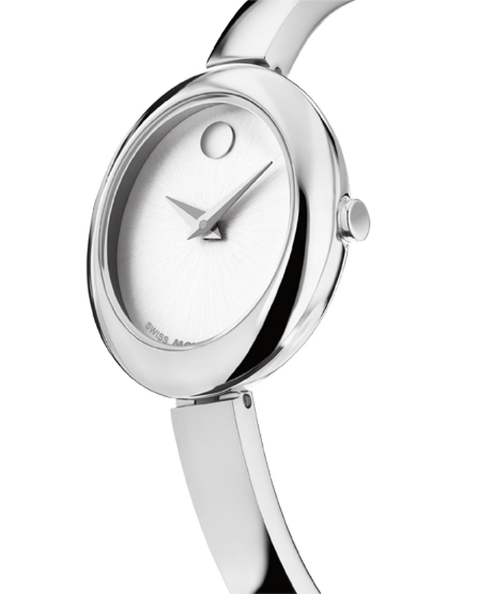 Movado - Montre Museum Bangle ovale argentée