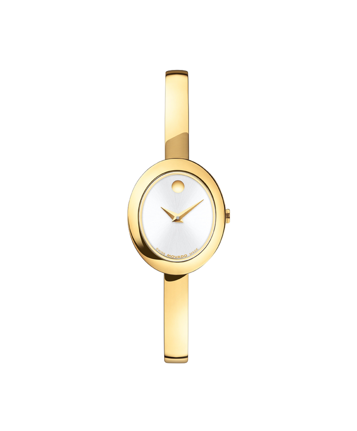 Movado - Montre Museum Bangle ovale dorée