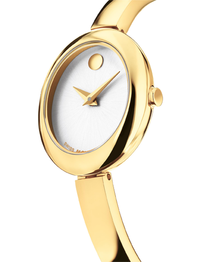 Movado - Montre Museum Bangle ovale dorée