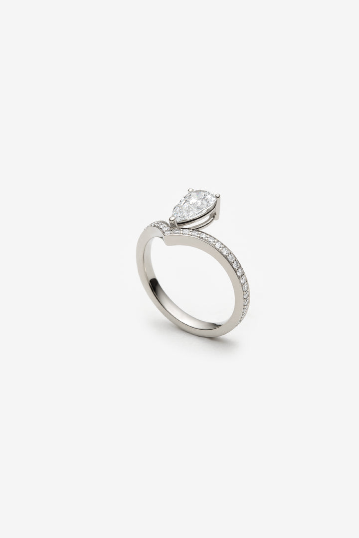 Bague Alexandra - pavé poire 1,00ct