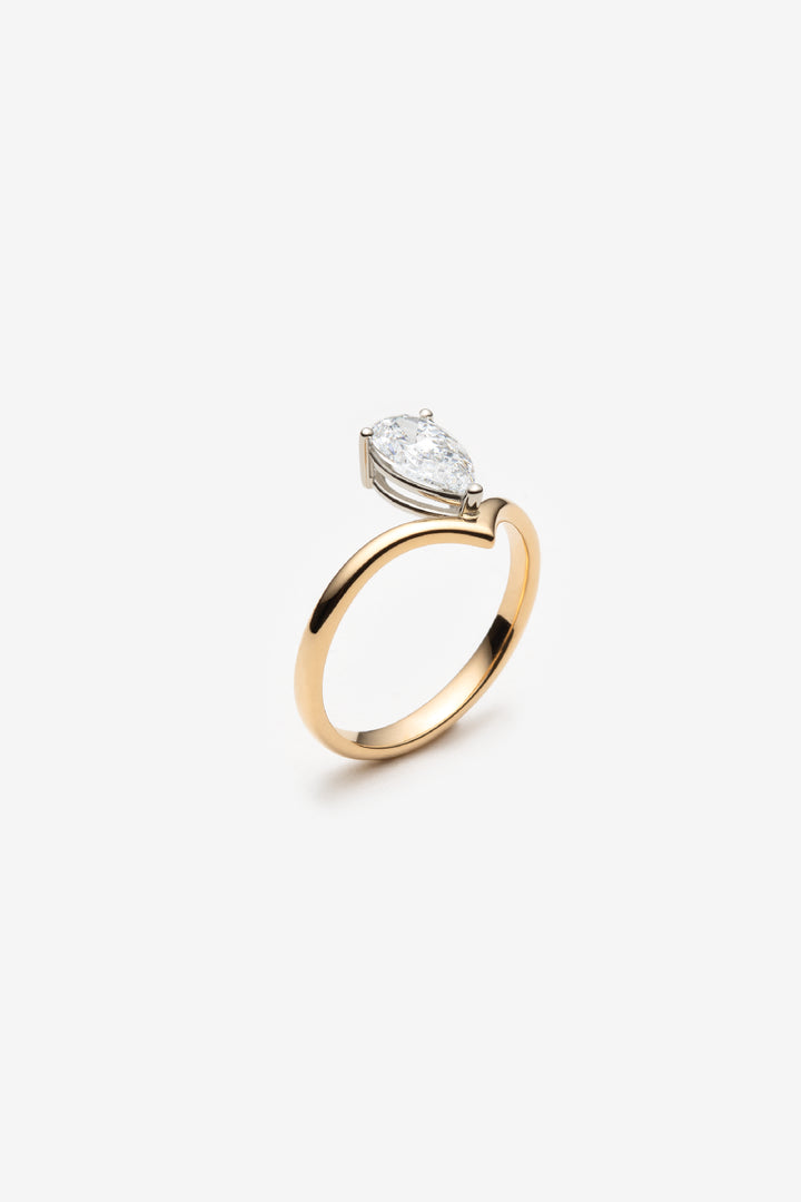 Bague Alexandra - poire 1,00ct