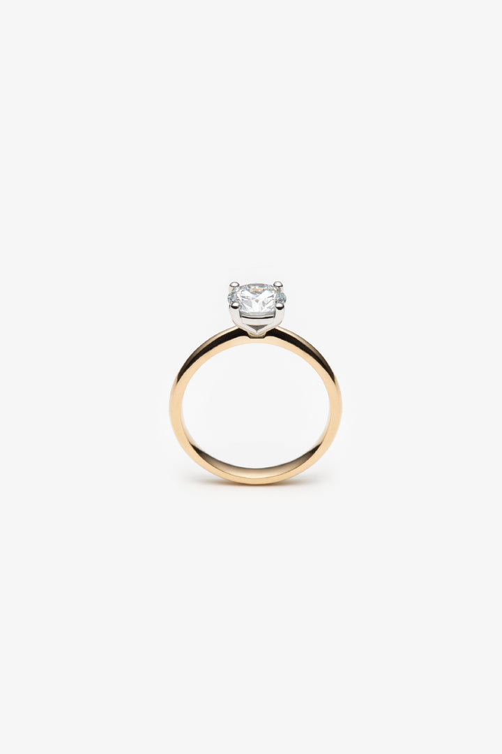 Bague 1854 solitaire diamant créé rond brillant 1,00ct IGI 18k/pt950