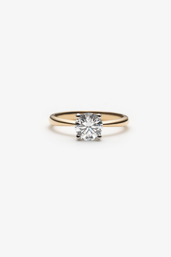 Bague 1854 solitaire diamant créé rond brillant 1,00ct IGI 18k/pt950