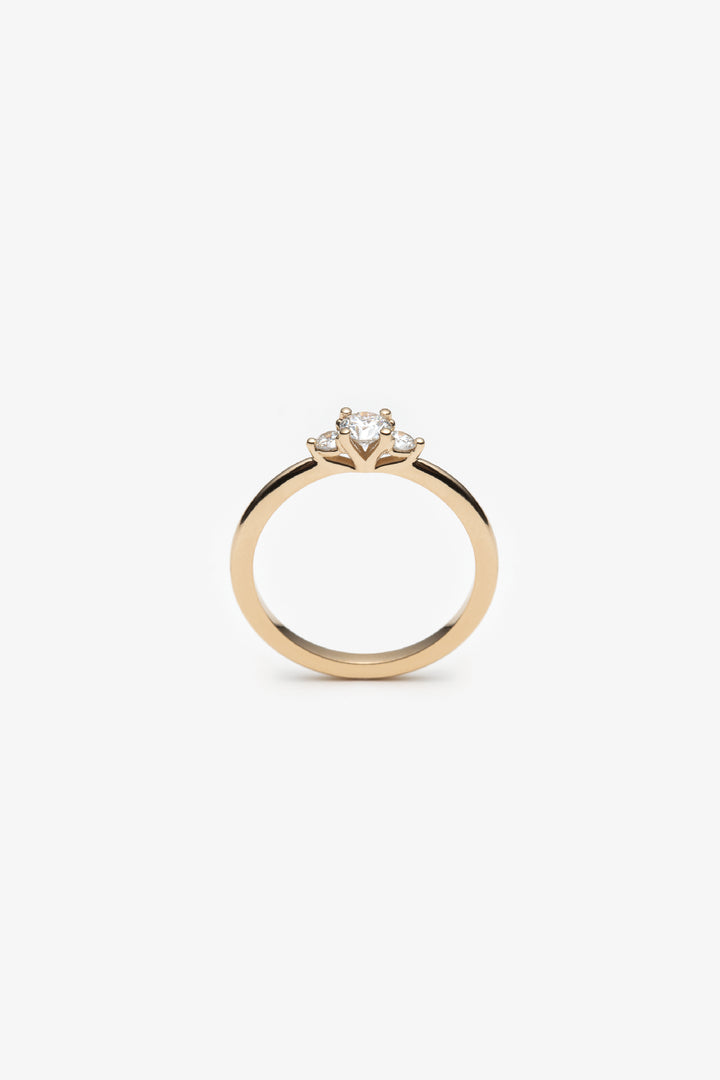 Bague Dahlia 3 diamants crées 18KJ