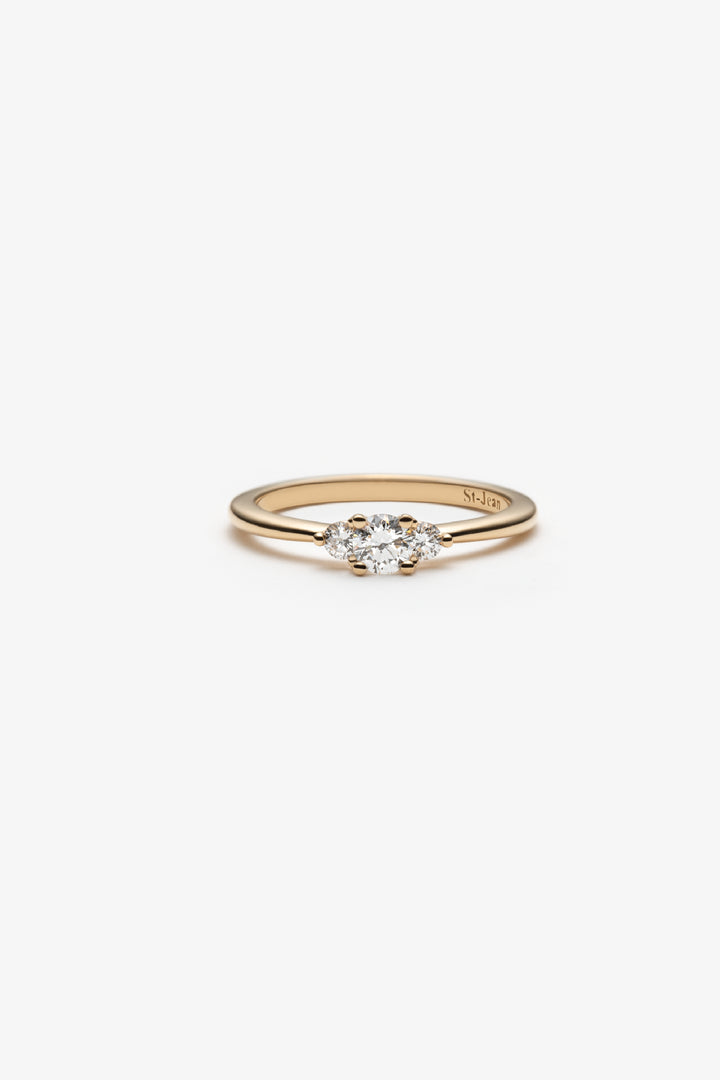 Bague Dahlia 3 diamants crées 18KJ