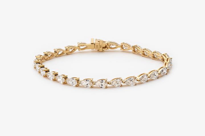 Bracelet tennis diamants poires