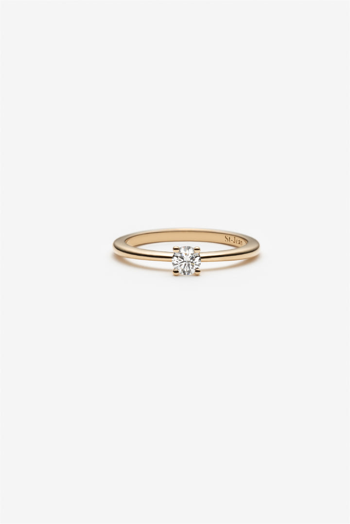 Bague Dahlia 1 diamant crée 18KJ