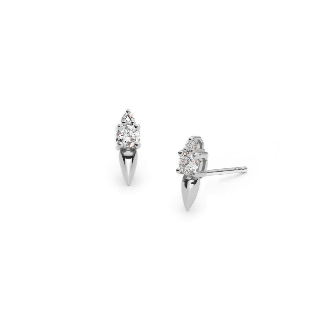 Boucles d'oreilles - doubles épines à diamants