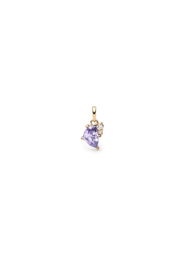 Pendentif - saphir mauve pâle et diamants