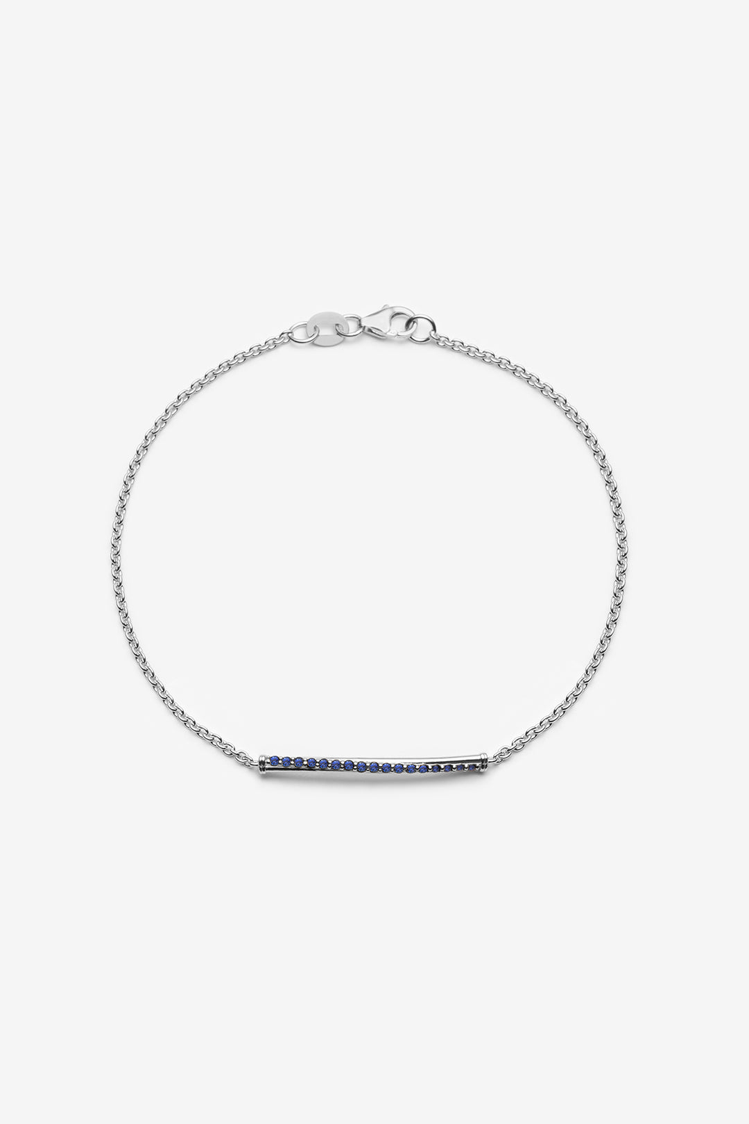 Bracelet St-Jean - Barre torsadée saphirs