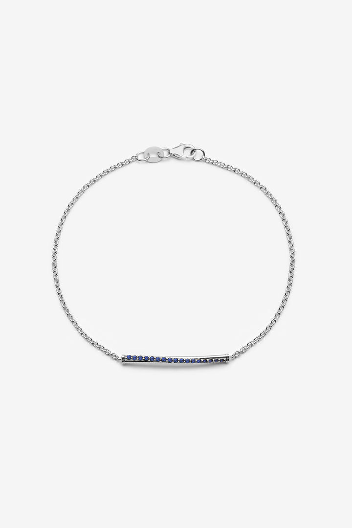 Bracelet St-Jean - Barre torsadée saphirs