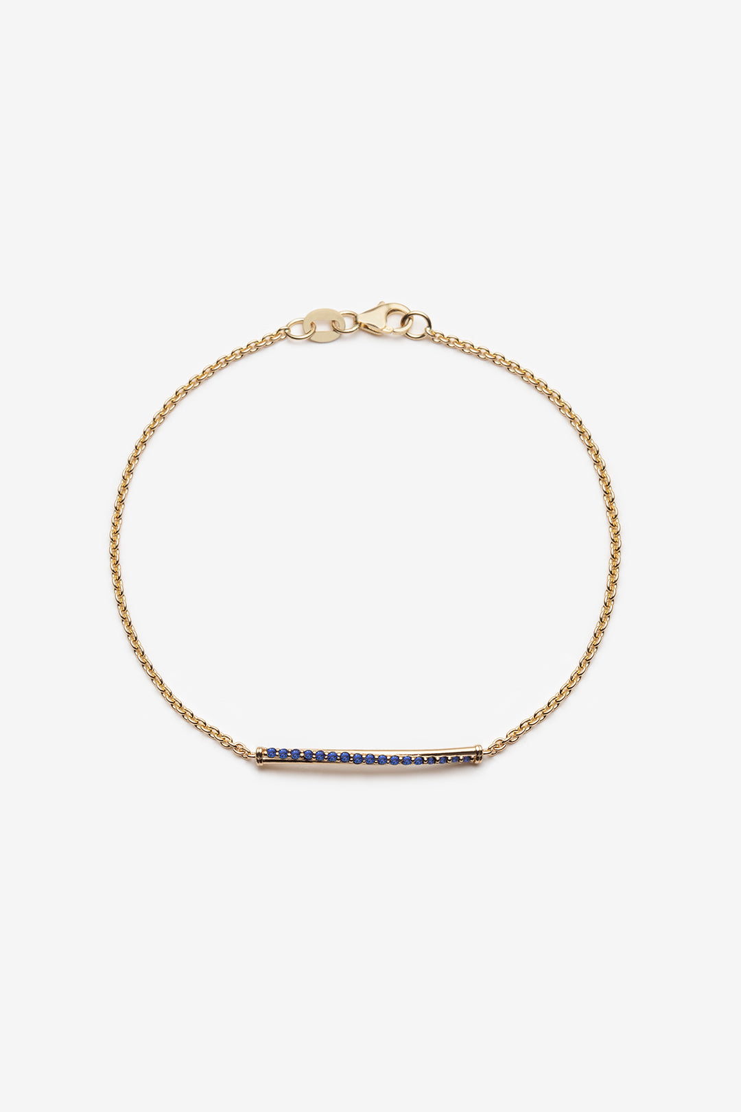 Bracelet St-Jean - Barre torsadée saphirs