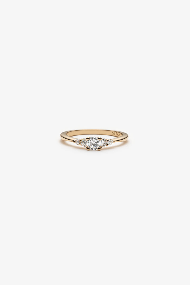 Bague Dahlia 5 diamants crées 18KJ
