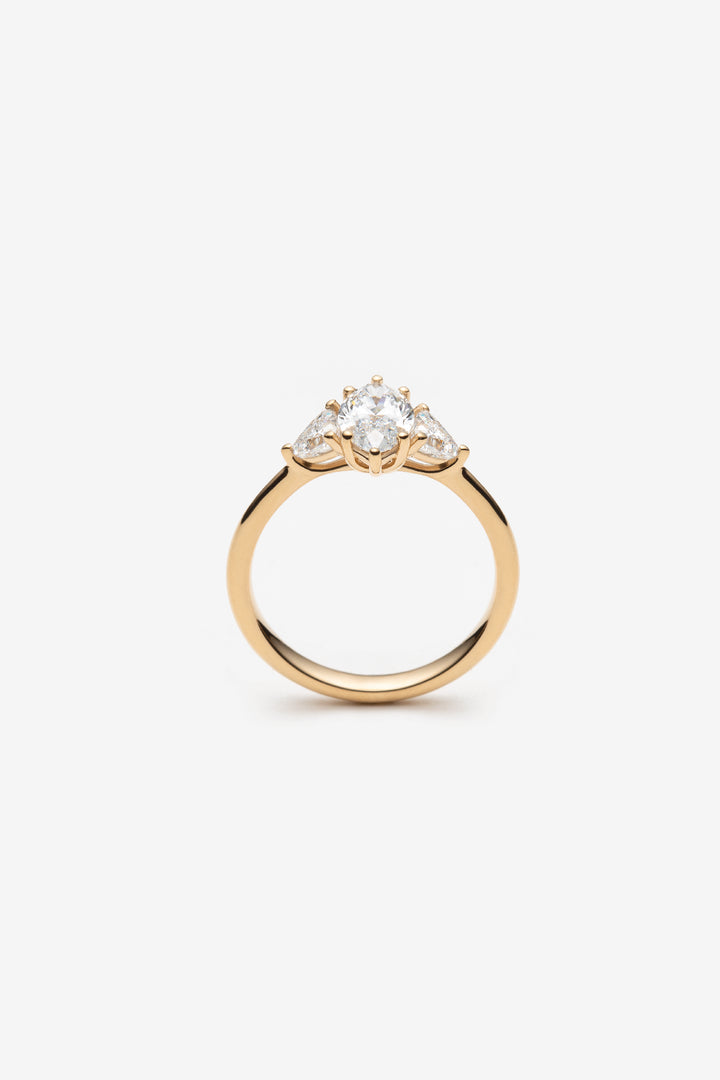 Bague Trinité - diamants marquise 1.00ct et trillion