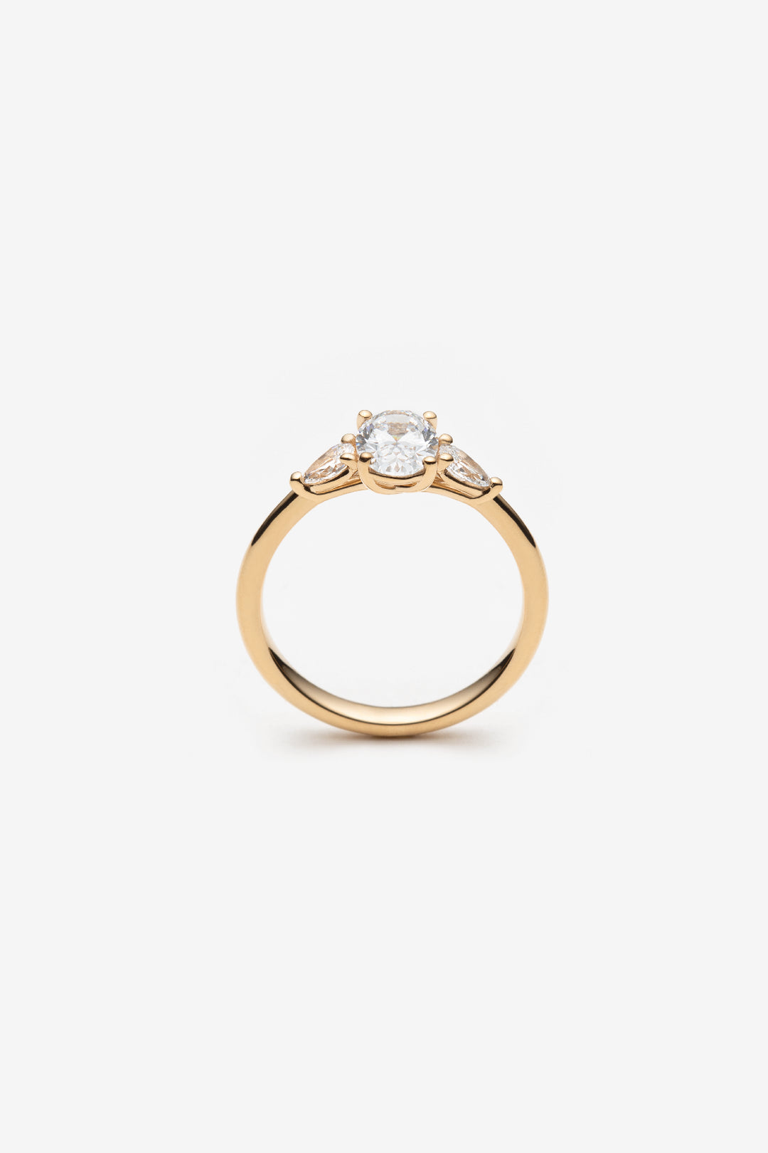 Bague Océane - diamants ovale 1.00ct et poire