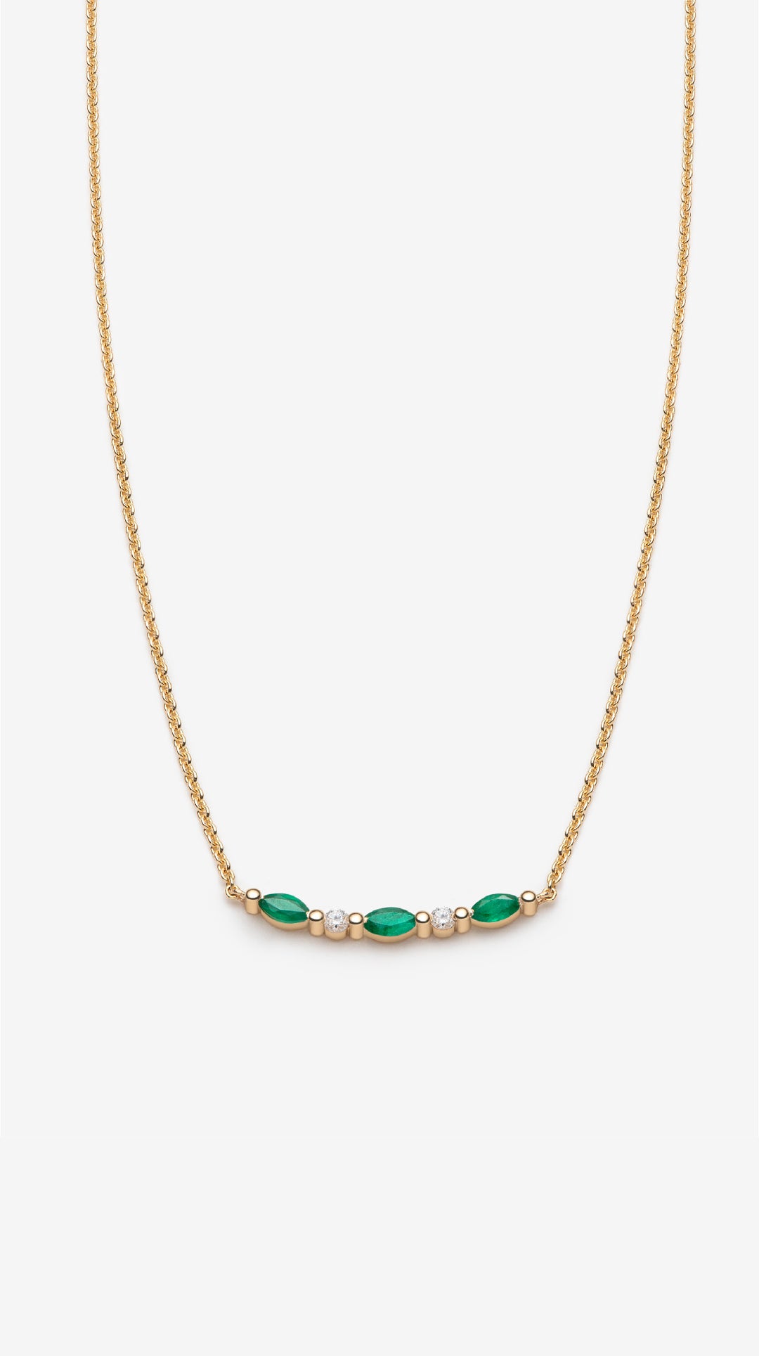 Collier Canopee - Emeraudes et diamants marquises