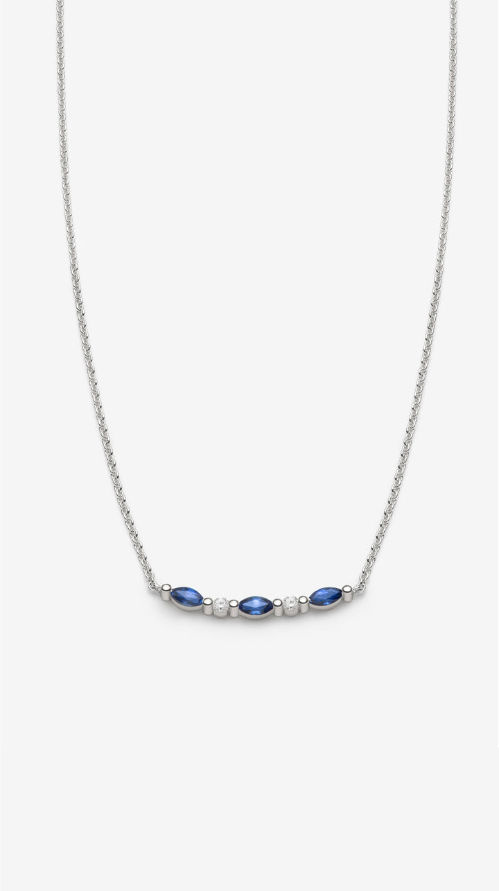 Collier Canopee - Saphirs et diamants marquises