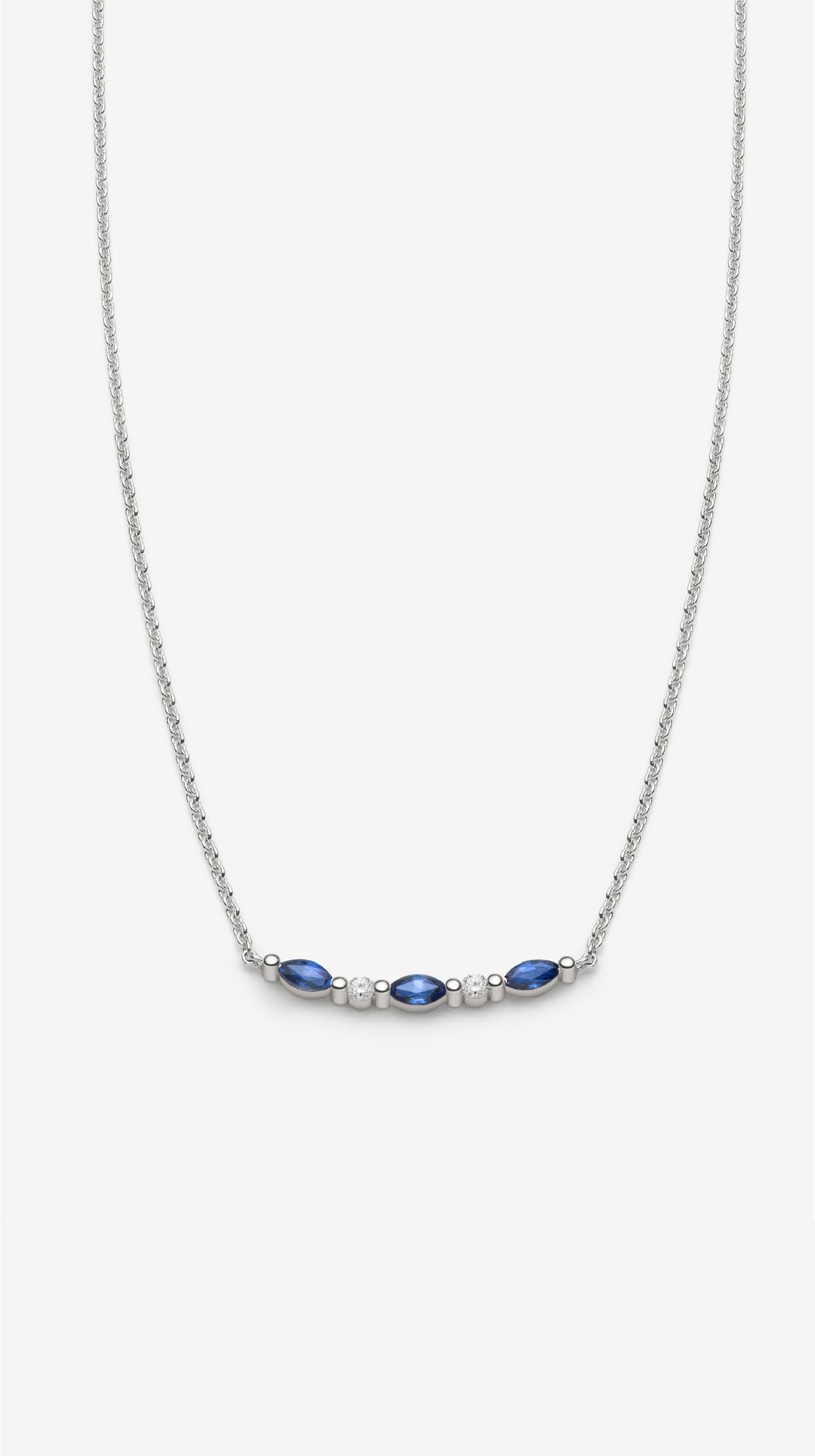 Collier Canopee - Saphirs et diamants marquises